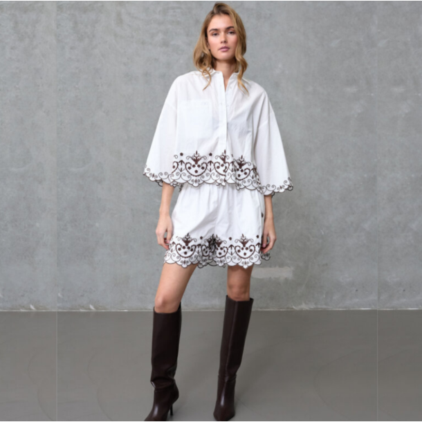 Love &amp; Divine skjorte white/brown - love1546