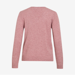 Vila ril nostalgia rose melange strik v-hals - 14042769