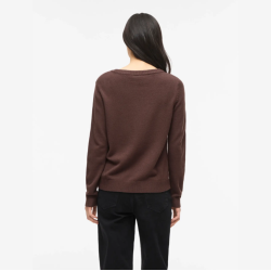 Vila ril coffee bean strik o-hals - 14054177