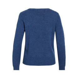 Vila ril navy peony strik o-hals - 14054177