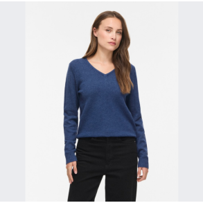 Vila ril navy peony strik v-hals - 14054177