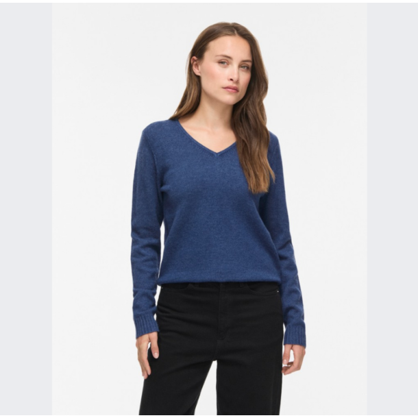 Vila ril navy peony strik v-hals - 14054177