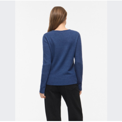 Vila ril navy peony strik v-hals - 14054177