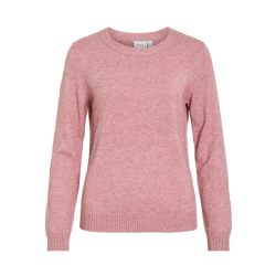 Vila ril nostalgia rose melange strik 0-hals - 14054177
