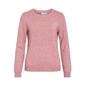 Vila ril nostalgia rose melange strik 0-hals - 14054177