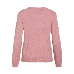 Vila ril nostalgia rose melange strik 0-hals - 14054177