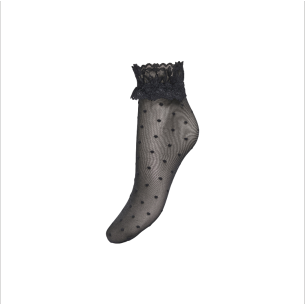 Only Sonia sheer lace socks black -15383489