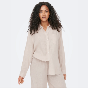 Only Bruxelles l/s lin bl shirt pnt moonbeam 