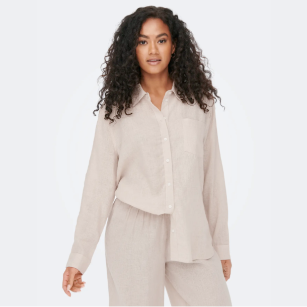 Only Bruxelles l/s lin bl shirt pnt moonbeam 