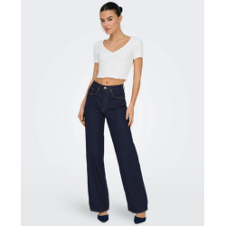  ONLY JUICY DARK BLUE DENIM WIDE RINSE - 15328295