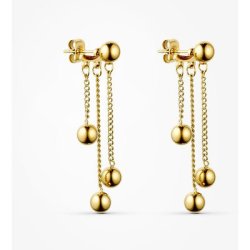 WOLFF JEWELRY BIG BOBLE ERRINGS GOLD - 1194