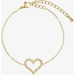 WOLFF JEWELRY HEART CZ BRACELET � ARMB�ND MED HJERTEVEDH�NG OG ZIRKONER - 1208
