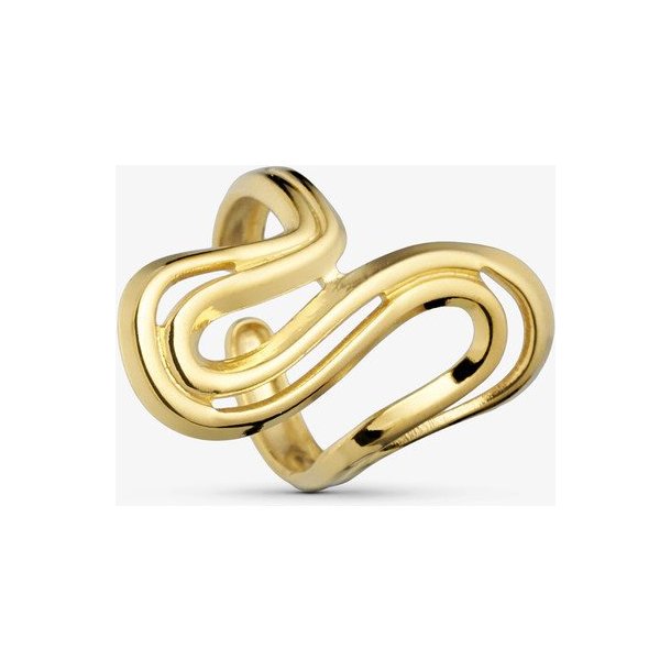 WOLFF JEWELRY ORGANIC WAVE RING � ELEGANT RING MED ORGANISK UDTRYK - 1216