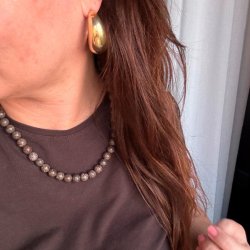 WOLFF JEWELRY JUSI PEARI NECKLACE BROWN - 1234