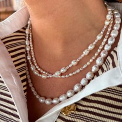 WOLFF JEWELRY MINI PEARL NECKLACE WHITE - 1230