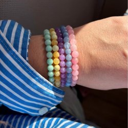 WOLFF JEWELRY JALLE PEARL BRACELET PEACH - 1236