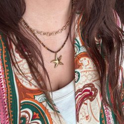 WOLFF JEWELRY BIG STAR NECKLACE G/B - 1260
