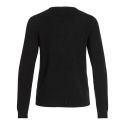 VILA RIL BLACK STRIK V HALS - 14042769
