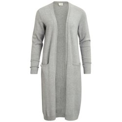  VILA RIL LIGHT GREY LONG STRIK CARDIGAN - 14042770