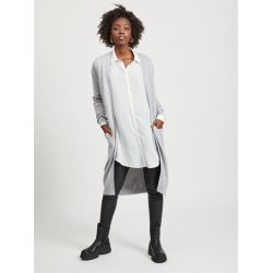  VILA RIL LIGHT GREY LONG STRIK CARDIGAN - 14042770