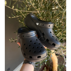 CLASSIC PLATFORM CLOG W CROCS BLACK - 206750