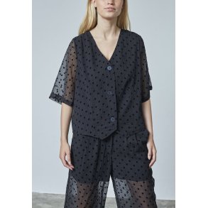 LOVE & DIVINE SKJORTE BLACK DOT - LOVE1418