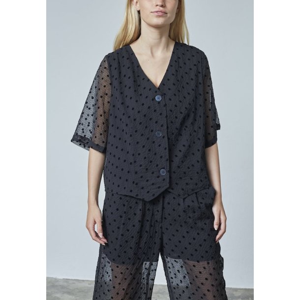 LOVE &amp; DIVINE SKJORTE BLACK DOT - LOVE1418
