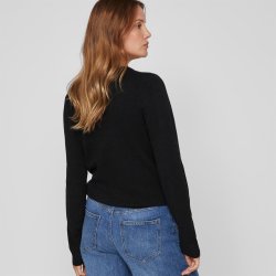 VILA RIL BLACK STRIK V HALS - 14042769