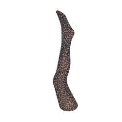 BLACK COLOUR ALMA TIGHTS NATURAL LEOPARD - 2401