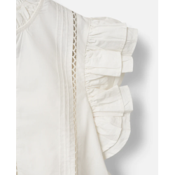  Sofie Schnoor Juliensw frill cotton top white elyssum - S262145