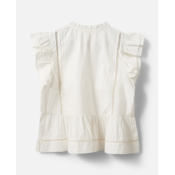 Sofie Schnoor Juliensw frill cotton top white elyssum - S262145