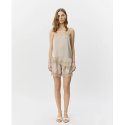 SOFIE SCHNOOR VADA LACE DETAILED SHORTS FEATHER GRAY - S262326
