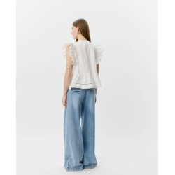  Sofie Schnoor Juliensw frill cotton top white elyssum - S262145