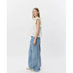  Sofie Schnoor Juliensw frill cotton top white elyssum - S262145