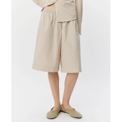 SOFIE SCHNOOR BLAIRSW STRIPED BERMUDA SHORTS WHITE/BLACK STRIPE - S262291