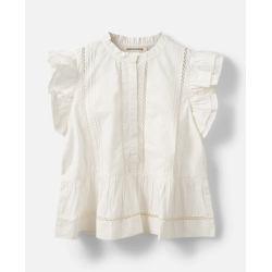  Sofie Schnoor Juliensw frill cotton top white elyssum - S262145