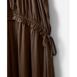 SOFIE SCHNOOR MELSW HALTER NECK MECI DRESS INTENSE BROWN - S262192