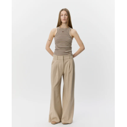 SOFIE SCHNOOR BECASW STRIPED RIB TANK TOP BROWN STRIPED - S262360