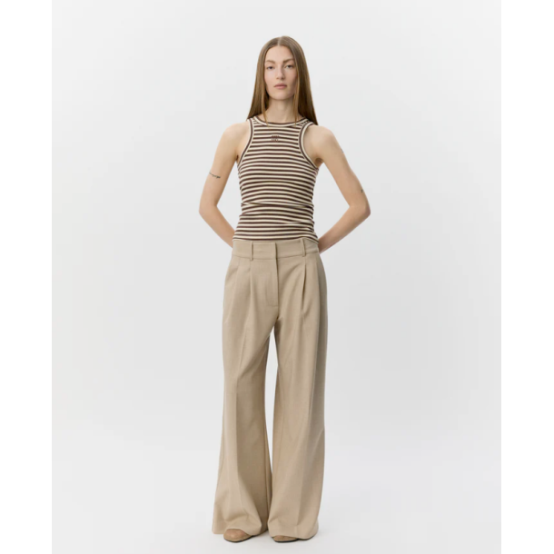 SOFIE SCHNOOR BECASW STRIPED RIB TANK TOP BROWN STRIPED - S262360