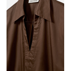SOFIE SCHNOOR ASANASW OVERSIZE SHIRT DRESS SENSE BROWN - S262212