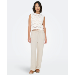 ONLY SIESTA MW PULL-UP LINEN BL PNT MOONBEAM - 15322263