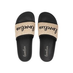 LOVELIES MAYALA BAST LOGO SLIDES SANDSHELL - MAY3510