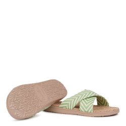 LOVELIES FORMENTERA SANDAL JUTE SOLE & NATURAL BAST STRAPS SUMMER GREEN - FOR6945