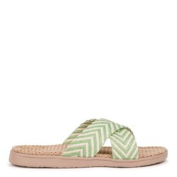 LOVELIES FORMENTERA SANDAL JUTE SOLE & NATURAL BAST STRAPS SUMMER GREEN - FOR6945