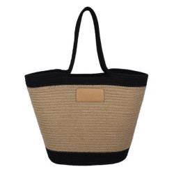 FLAMENCOS BEACH BAG LARGE JET BLACK - FLA1905