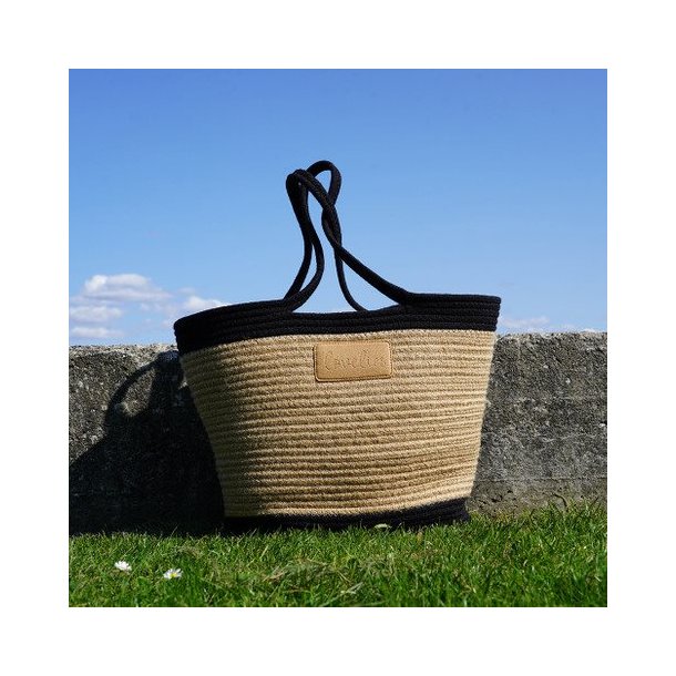FLAMENCOS BEACH BAG LARGE JET BLACK - FLA1905