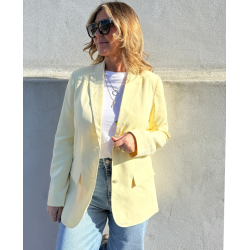 VILA BLUME PASTEL YELLOW L/S BLAZER - 14113404