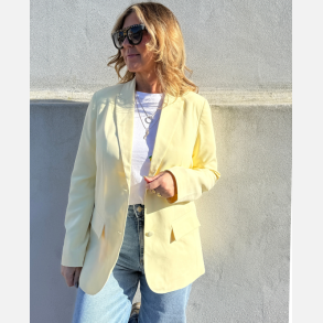 VILA BLUME PASTEL YELLOW L/S BLAZER - 14113404