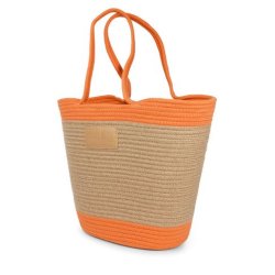 LOVELIES FLAMENCOS BEACH BAG LARGE ORANGE PARADISE - FLA1923