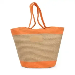 LOVELIES FLAMENCOS BEACH BAG LARGE ORANGE PARADISE - FLA1923